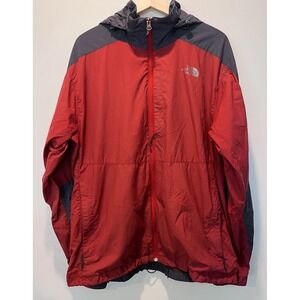 The North‎ Face Men's Hydrenalite Two Tone Red Long Sleeve Hooded Jacket XL